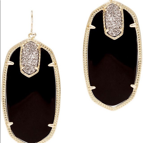 Rare Kendra Scott Darcy Black Onxy earrings - Picture 4 of 4